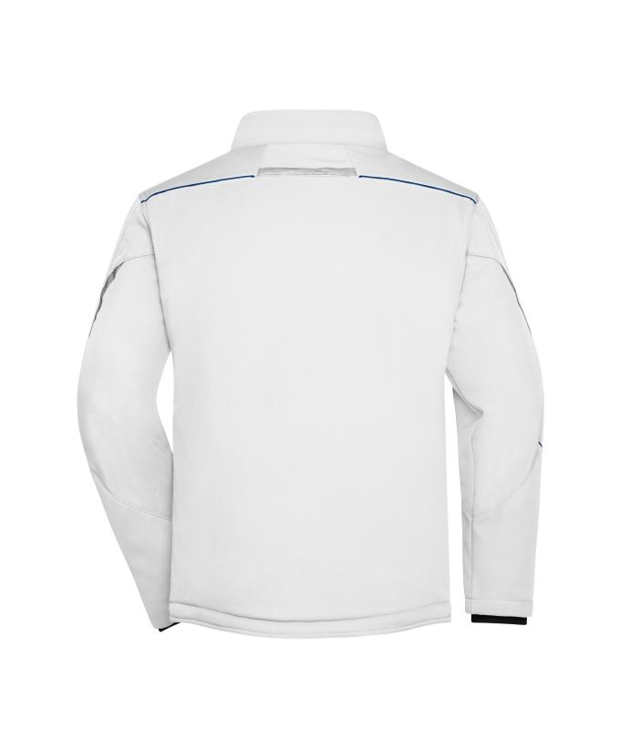 Unisex Workwear Softshell Padded Jacket - COLOR - White/royal 8530