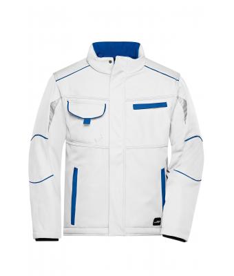 Unisex Workwear Softshell Padded Jacket - COLOR - White/royal 8530