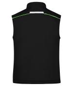 Unisex Workwear Softshell Padded Vest - COLOR - Black/lime-green 8531