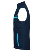 Unisex Workwear Softshell Padded Vest - COLOR - Navy/turquoise 8531