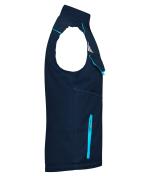 Unisex Workwear Softshell Padded Vest - COLOR - Navy/turquoise 8531