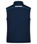 Unisex Workwear Softshell Padded Vest - COLOR - Navy/turquoise 8531