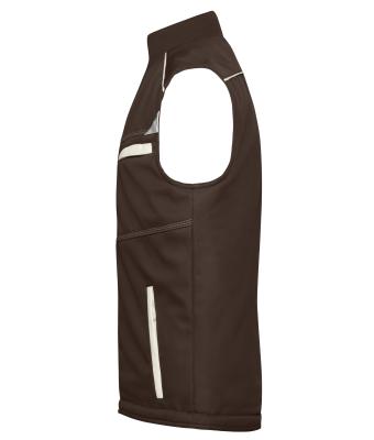 Unisex Workwear Softshell Padded Vest - COLOR - Brown/stone 8531
