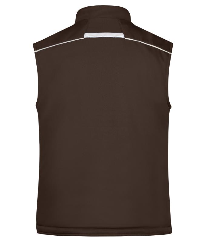 Unisex Workwear Softshell Padded Vest - COLOR - Brown/stone 8531