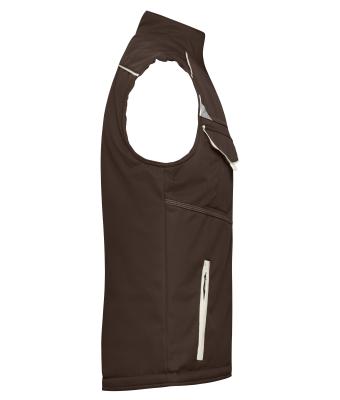 Unisex Workwear Softshell Padded Vest - COLOR - Brown/stone 8531
