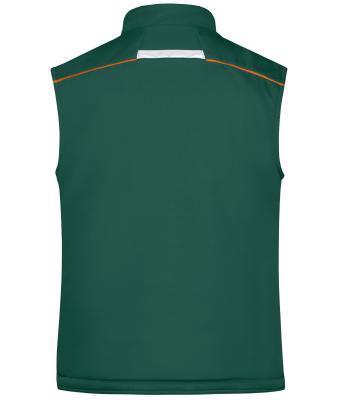 Unisex Workwear Softshell Padded Vest - COLOR - Dark-green/orange 8531