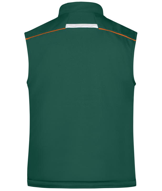Unisex Workwear Softshell Padded Vest - COLOR - Dark-green/orange 8531
