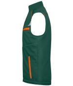 Unisex Workwear Softshell Padded Vest - COLOR - Dark-green/orange 8531
