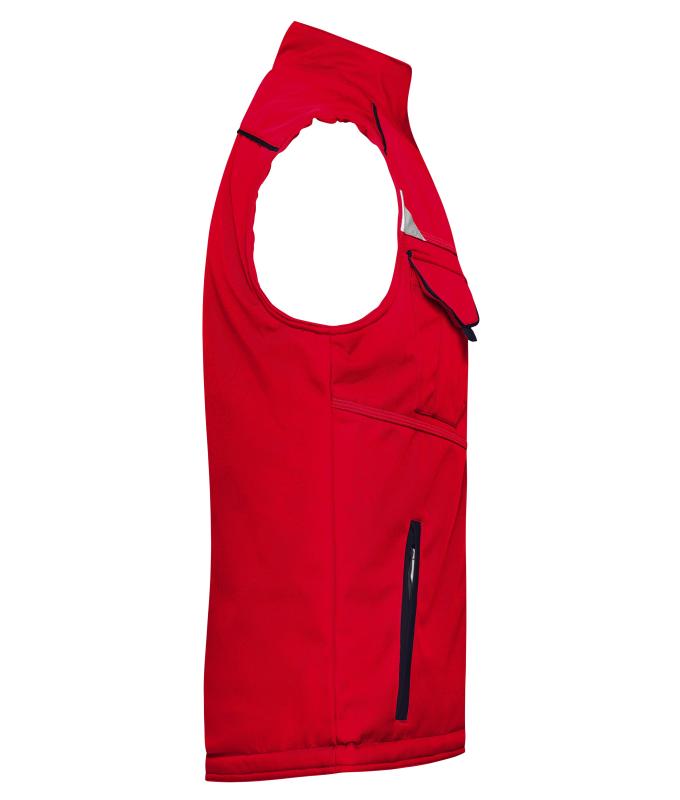 Unisex Workwear Softshell Padded Vest - COLOR - Red/navy 8531
