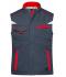 Unisex Workwear Softshell Padded Vest - COLOR - Carbon/red 8531