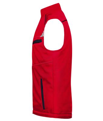 Unisex Workwear Softshell Padded Vest - COLOR - Red/navy 8531
