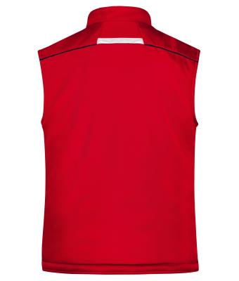 Unisex Workwear Softshell Padded Vest - COLOR - Red/navy 8531