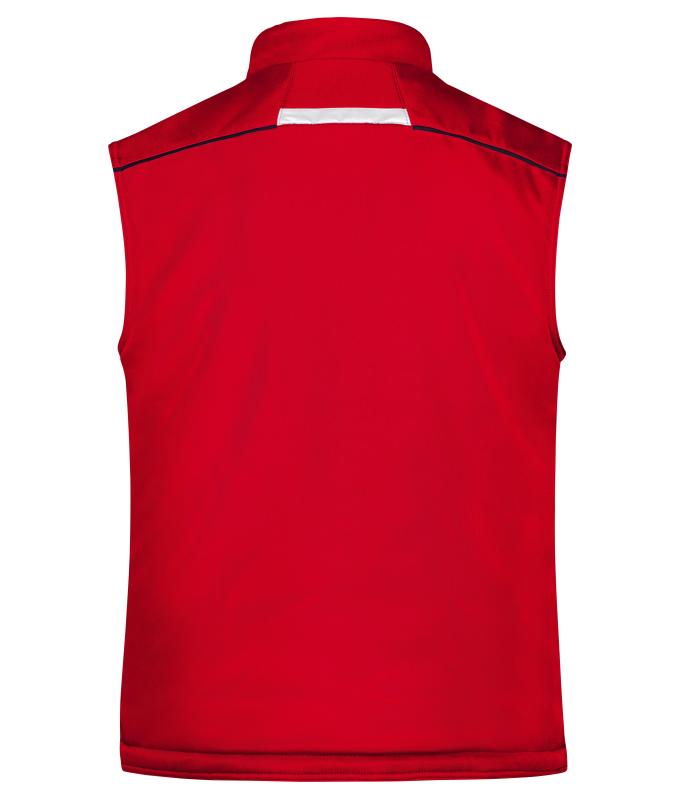 Unisex Workwear Softshell Padded Vest - COLOR - Red/navy 8531