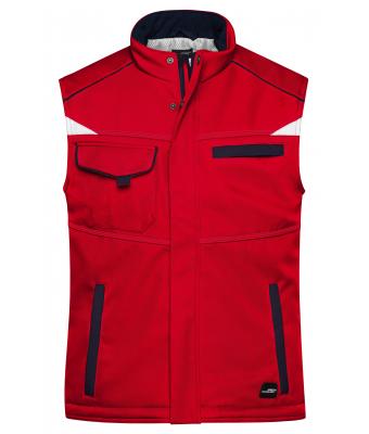 Unisex Workwear Softshell Padded Vest - COLOR - Red/navy 8531