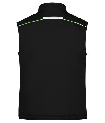 Unisex Workwear Softshell Padded Vest - COLOR - Black/lime-green 8531