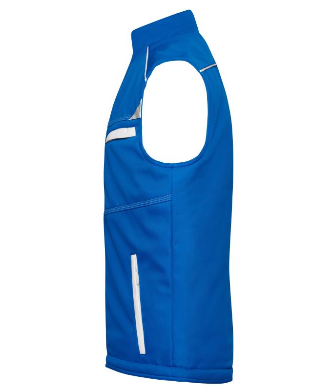 Unisex Workwear Softshell Padded Vest - COLOR - Royal/white 8531