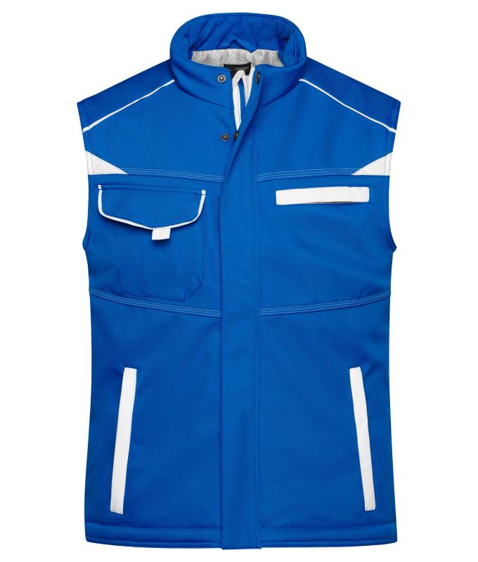 Unisex Workwear Softshell Padded Vest - COLOR - Royal/white 8531