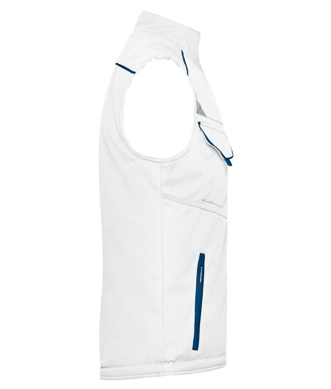Unisex Workwear Softshell Padded Vest - COLOR - White/royal 8531
