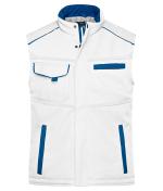 Unisex Workwear Softshell Padded Vest - COLOR - White/royal 8531