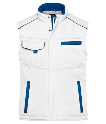 Unisex Workwear Softshell Padded Vest - COLOR - White/royal 8531