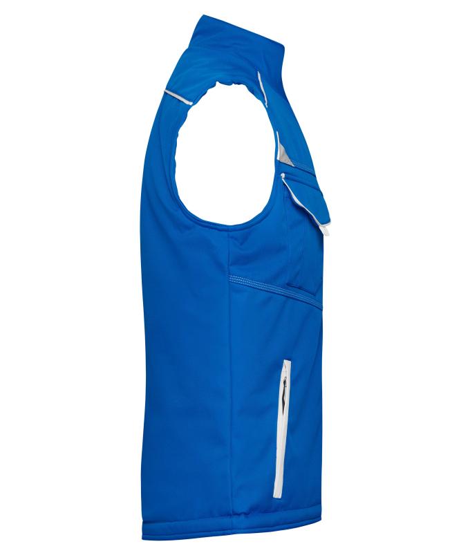 Unisex Workwear Softshell Padded Vest - COLOR - Royal/white 8531