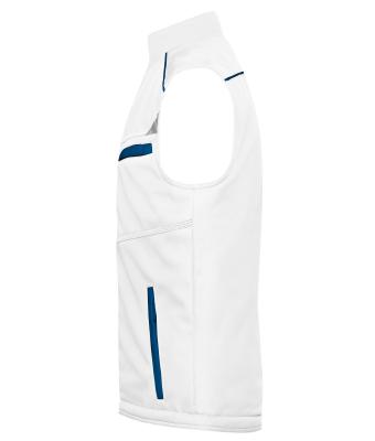 Unisex Workwear Softshell Padded Vest - COLOR - White/royal 8531