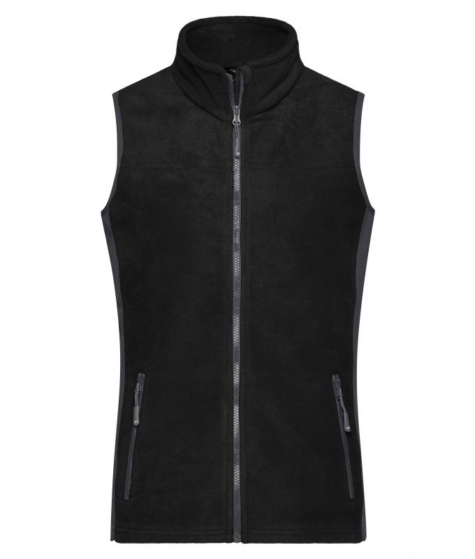Damen Ladies' Workwear Fleece Vest - STRONG - Black/carbon 8502