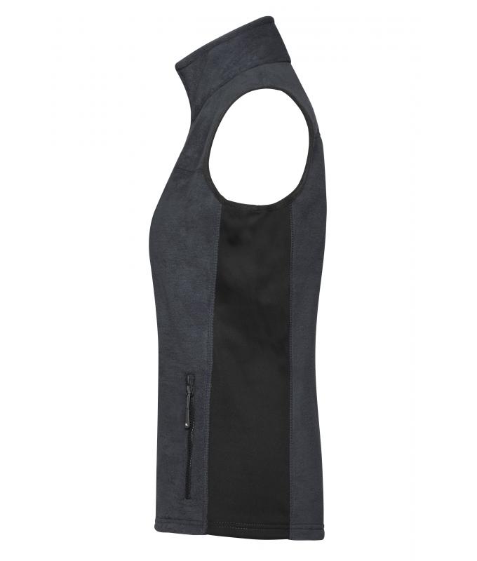 Damen Ladies' Workwear Fleece Vest - STRONG - Carbon/black 8502