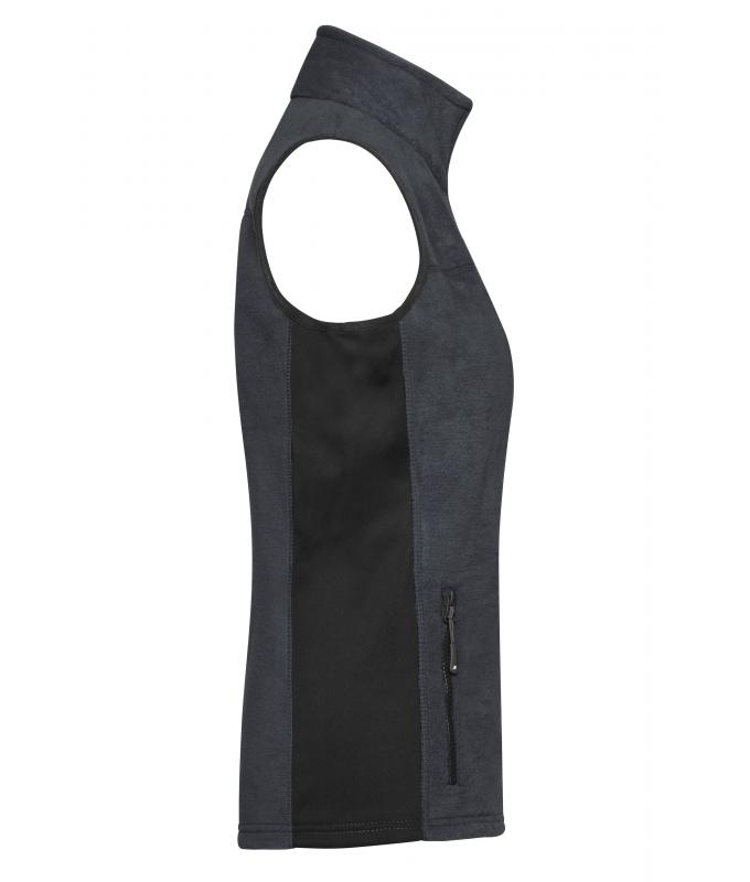 Damen Ladies' Workwear Fleece Vest - STRONG - Carbon/black 8502