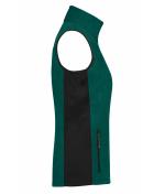 Damen Ladies' Workwear Fleece Vest - STRONG - Dark-green/black 8502