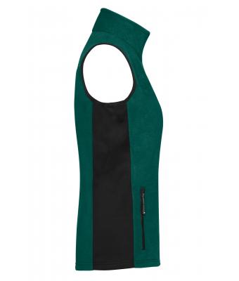 Damen Ladies' Workwear Fleece Vest - STRONG - Dark-green/black 8502