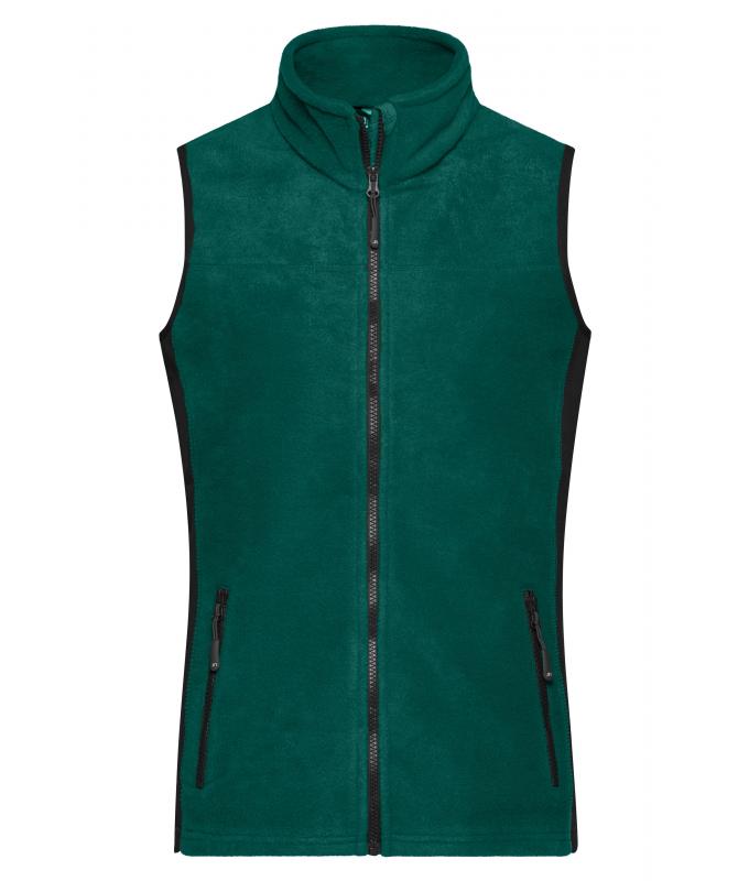 Damen Ladies' Workwear Fleece Vest - STRONG - Dark-green/black 8502