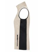 Damen Ladies' Workwear Fleece Vest - STRONG - Stone/black 8502