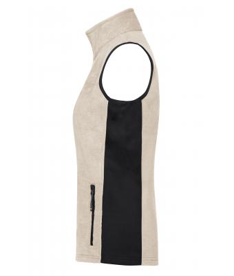 Damen Ladies' Workwear Fleece Vest - STRONG - Stone/black 8502