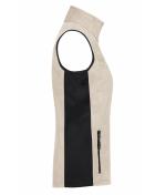 Damen Ladies' Workwear Fleece Vest - STRONG - Stone/black 8502