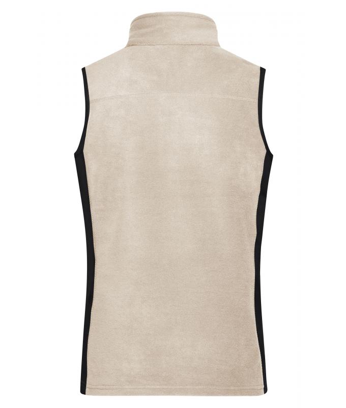 Damen Ladies' Workwear Fleece Vest - STRONG - Stone/black 8502