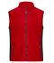 Herren Men's Workwear Fleece Vest - STRONG - Red/black 8503