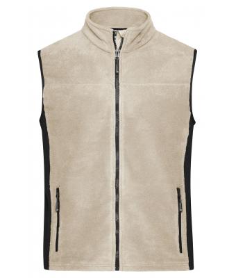 Herren Men's Workwear Fleece Vest - STRONG - Stone/black 8503
