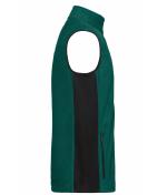 Unisex Workwear Fleece Vest - STRONG - Dark-green/black 8503
