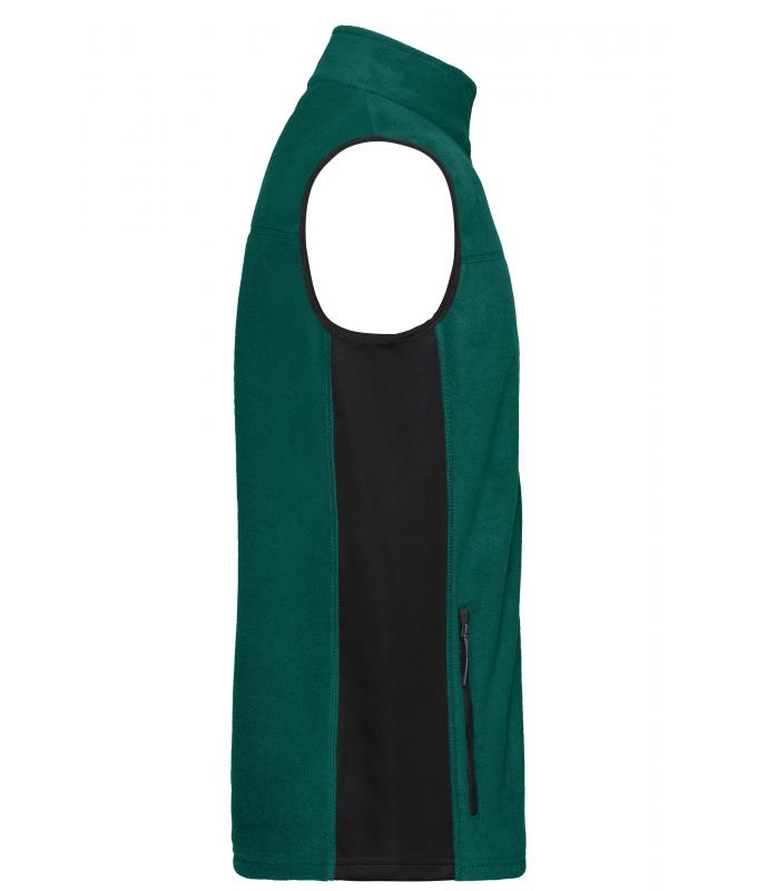 Unisex Workwear Fleece Vest - STRONG - Dark-green/black 8503