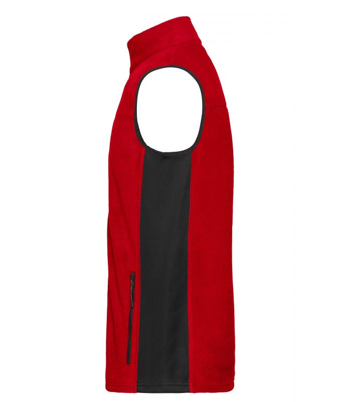 Unisex Workwear Fleece Vest - STRONG - Red/black 8503