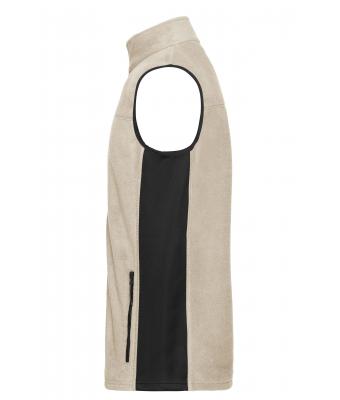 Unisex Workwear Fleece Vest - STRONG - Stone/black 8503