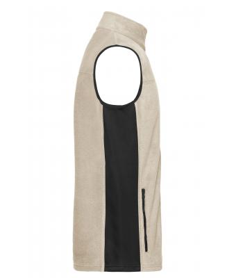 Unisex Workwear Fleece Vest - STRONG - Stone/black 8503