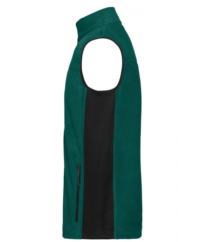 Unisex Workwear Fleece Vest - STRONG - Dark-green/black 8503