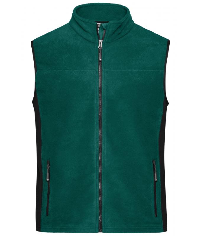 Unisex Workwear Fleece Vest - STRONG - Dark-green/black 8503