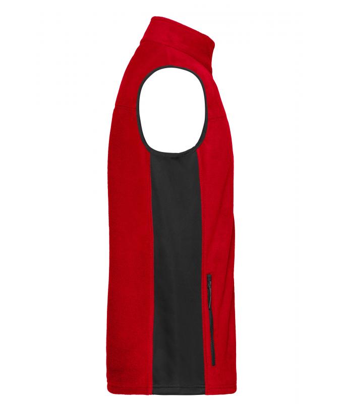 Unisex Workwear Fleece Vest - STRONG - Red/black 8503