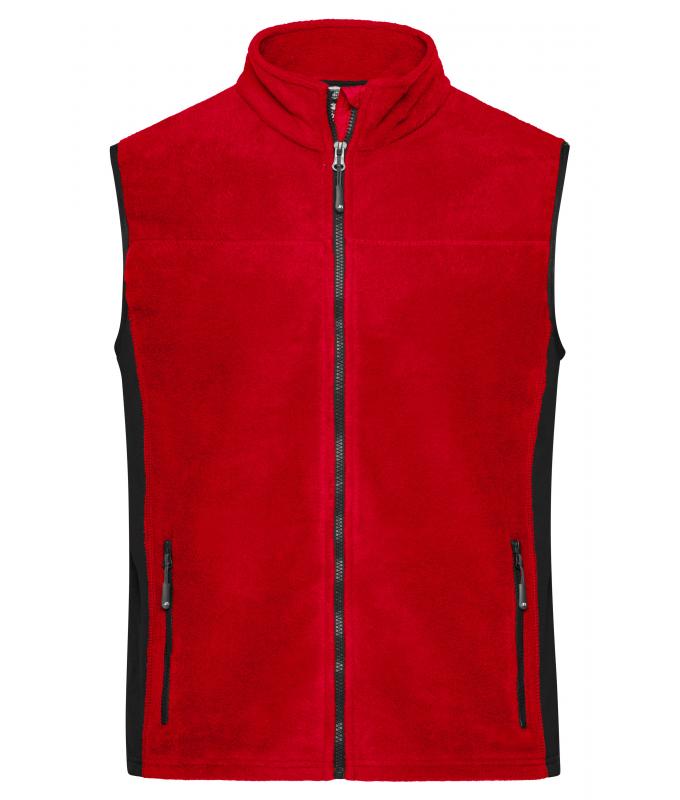 Unisex Workwear Fleece Vest - STRONG - Red/black 8503