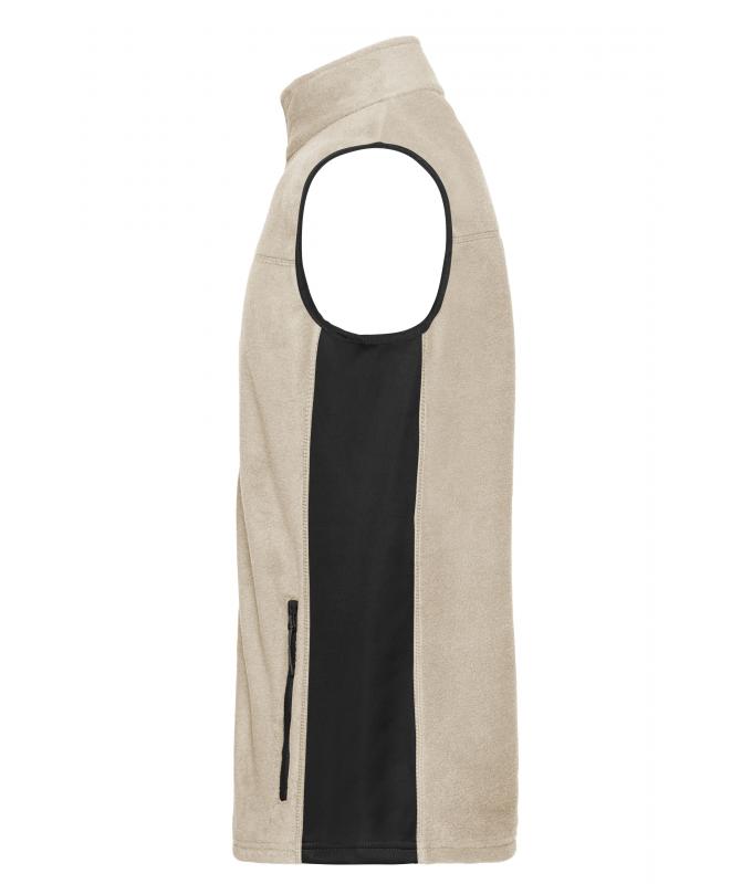 Unisex Workwear Fleece Vest - STRONG - Stone/black 8503