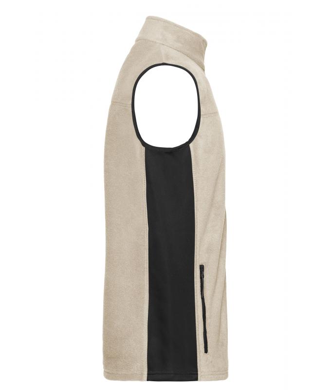 Unisex Workwear Fleece Vest - STRONG - Stone/black 8503