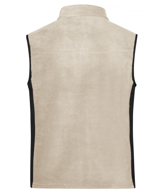 Unisex Workwear Fleece Vest - STRONG - Stone/black 8503